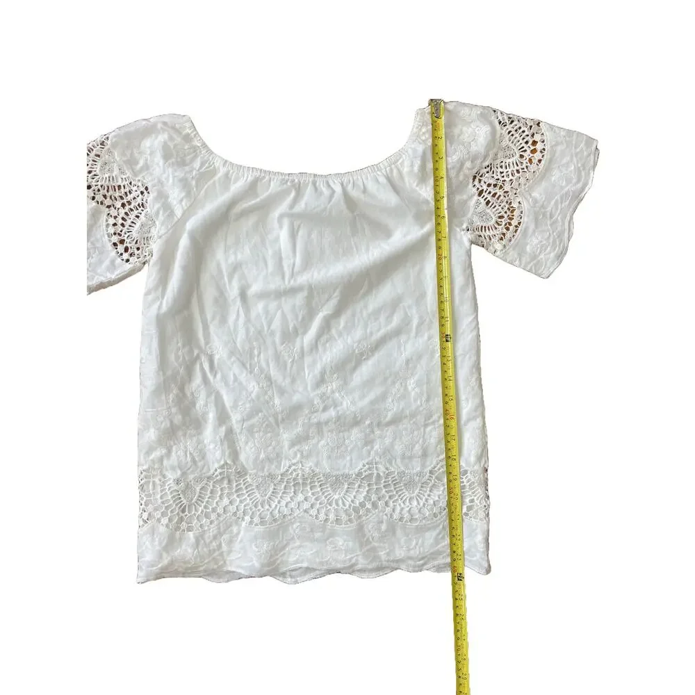 Flying Tomato‎ White Lace Dress Girls Size 7/8 Med Cottagecore Boho